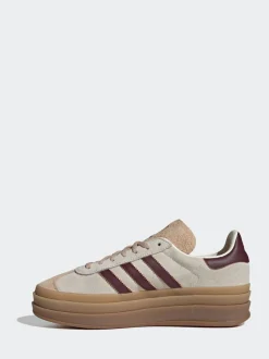 Beige/rood - adidas Originals Gazelle Bold W Trainers