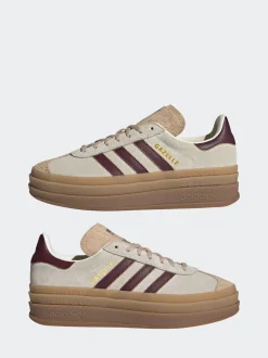 Beige/rood - adidas Originals Gazelle Bold W Trainers