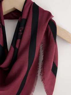 Berry Red N Swirl - Square Lightweight Scarf