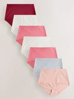 Bessenkleur/roze - Set van 7 slips met hoog katoengehalte