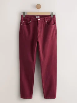 Bessenrood - Authentieke relaxed skinny jeans