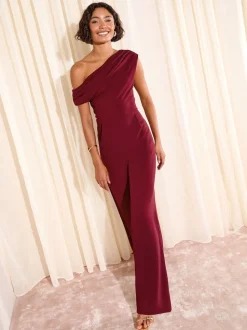 Bessenrood - Friends Like These Off The Shoulder Scuba Wide Leg Jumpsuit