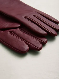 Bessenrood - Leren handschoenen