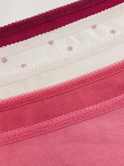 Bessenroze - Set van 5 slips met hoog katoengehalte
