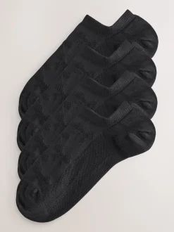 Black Bow Texture - 4 paar sneakersokken