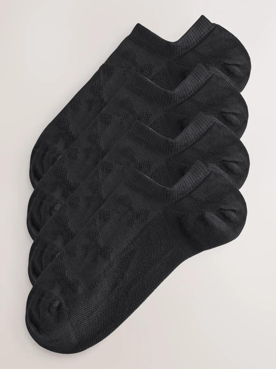 Black Bow Texture - 4 paar sneakersokken