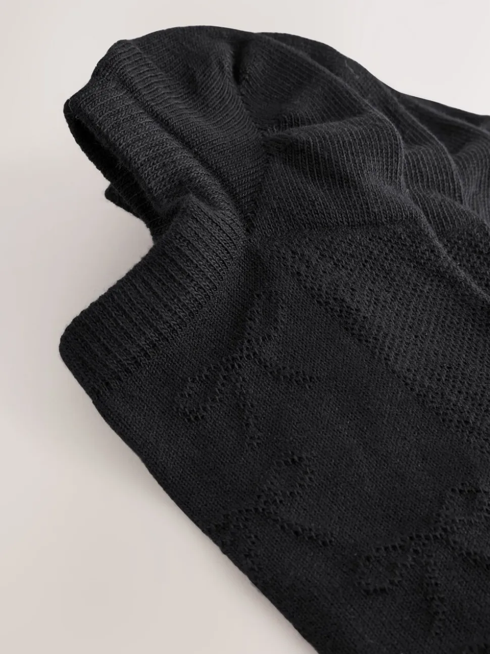 Black Bow Texture - 4 paar sneakersokken