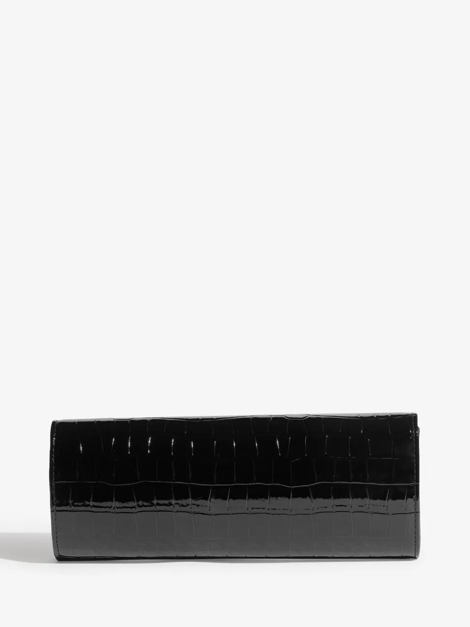 Black Croc Affect - Lipsy Clutch Bag
