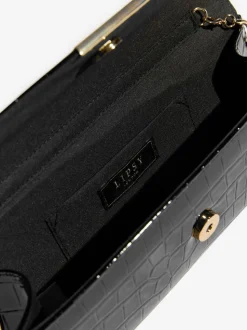 Black Croc Affect - Lipsy Clutch Bag