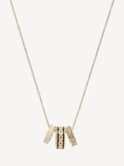 Black Enamel - COACH Enamel C Chain Rondell Necklace