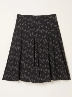 Black Oriental Tonal - FatFace Jersey Skirt