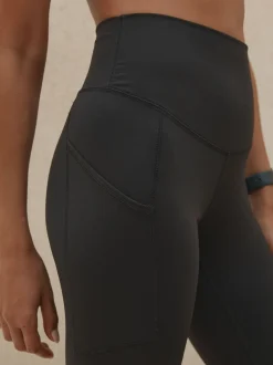Black with Pocket - Active Sports Dry Tech Sculpting Leggings