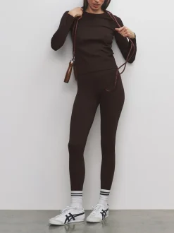 Black/Chocolate Brown/Khaki - The Set 3 Pack Active Ribbed Legging
