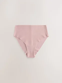 Black/Cream/Pink - Cotton Blend No VPL Knickers 7 Pack