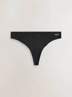 Black/Cream/Pink - Cotton Blend No VPL Knickers 7 Pack