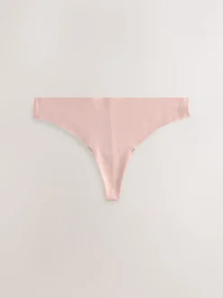 Black/Cream/Pink - Cotton Blend No VPL Knickers 7 Pack