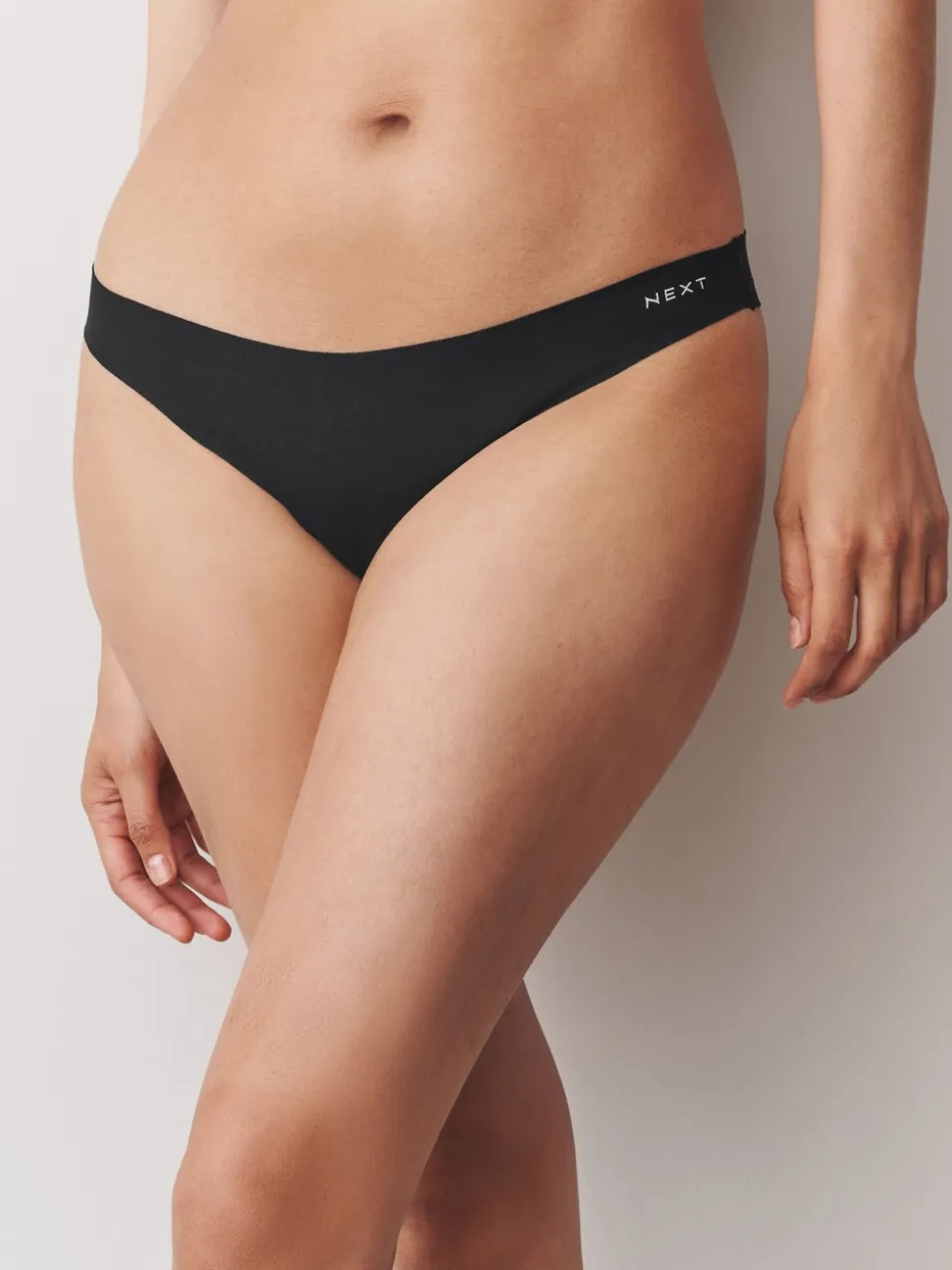 Black/Cream/Pink - Cotton Blend No VPL Knickers 7 Pack
