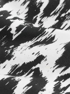 Black/Monochrome Ikat - High Neck Swimsuit 2 Pack
