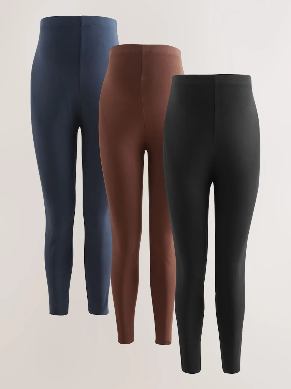 Black/Navy Blue/Brown - 3 Zwangerschapsleggings