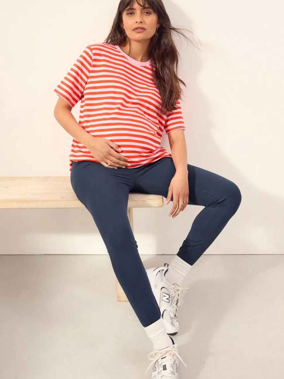 Black/Navy Blue/Brown - 3 Zwangerschapsleggings