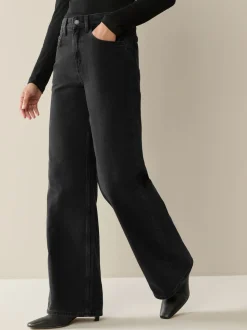 Black/Rinse Blue - Jeans met wijde pijpen 2 Set