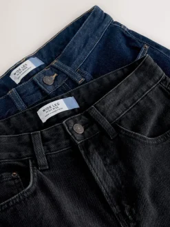 Black/Rinse Blue - Jeans met wijde pijpen 2 Set