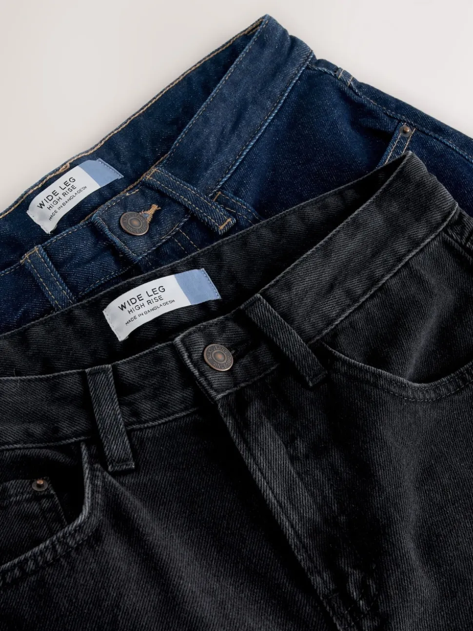 Black/Rinse Blue - Jeans met wijde pijpen 2 Set