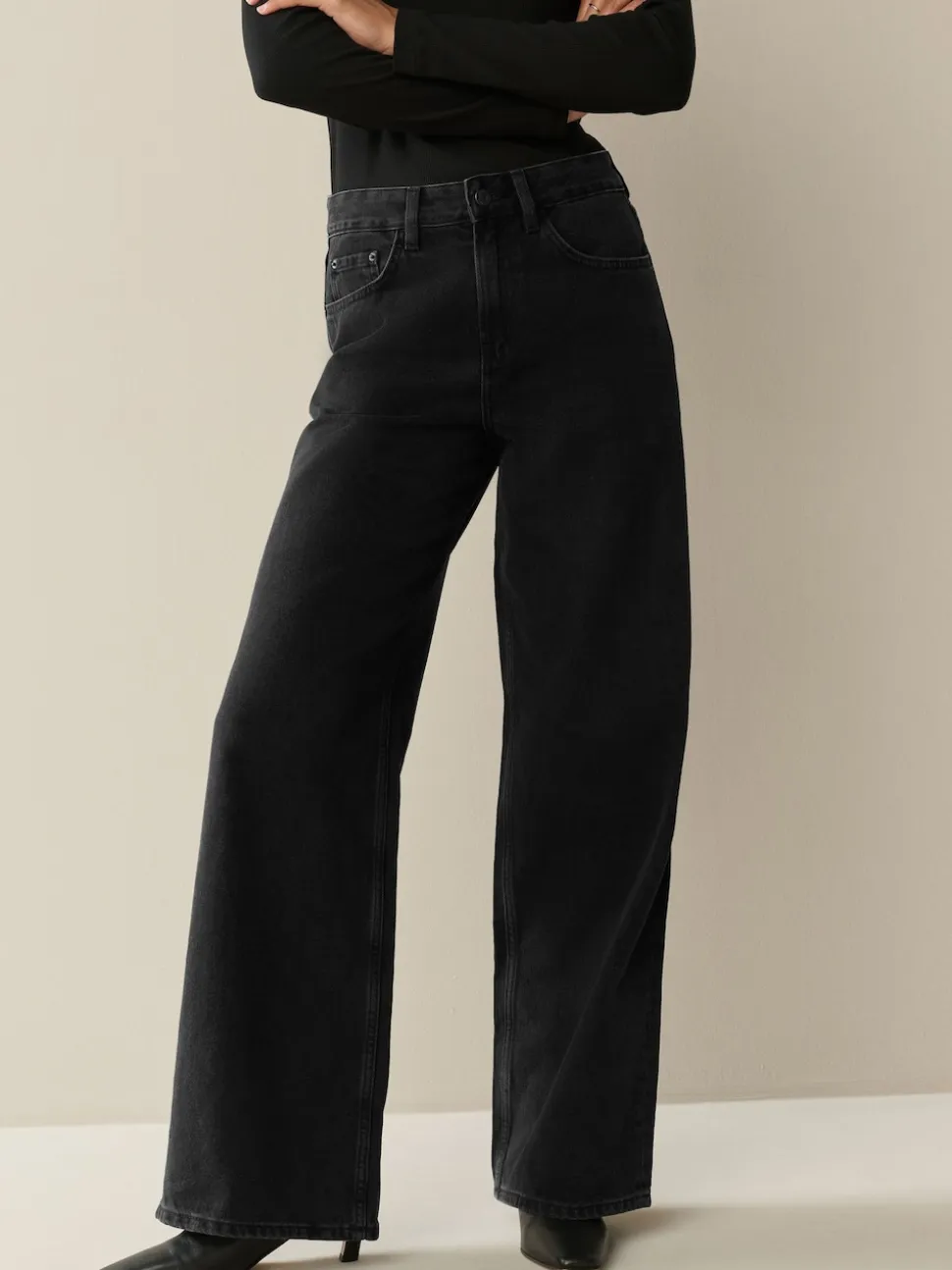 Black/Rinse Blue - Jeans met wijde pijpen 2 Set
