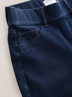 Black/Rinse Blue - Jersey denim broek met wijde pijpen 2 set