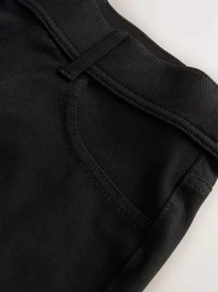 Black/Rinse Blue - Jersey denim broek met wijde pijpen 2 set