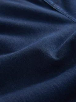 Black/Rinse Blue - Jersey denim broek met wijde pijpen 2 set