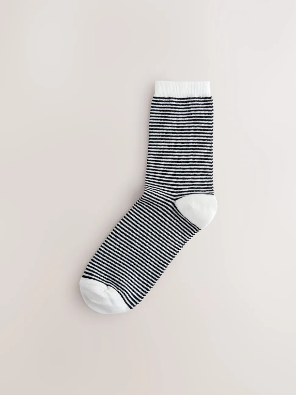 Black/White Mix Print - Set van 7 paar enkelsokken