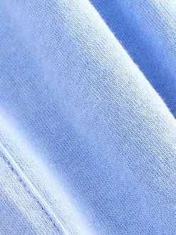 Blauw - 100% katoenen zomer midi overhemdjurk
