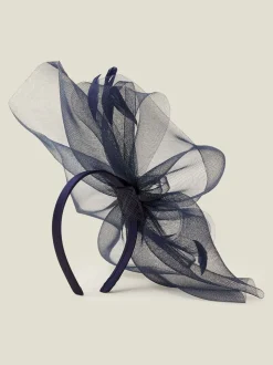 Blauw - Accessorize Large Rhea Crin Fascinator
