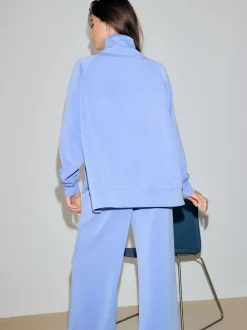 Blauw - Active Modal Supersoft Cowl Neck Jumper