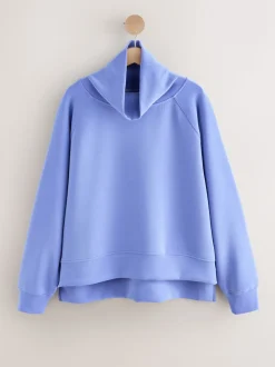 Blauw - Active Modal Supersoft Cowl Neck Jumper