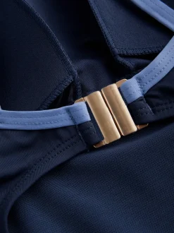 Blauw - Active Scoop-badpak met buikorrectie