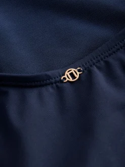 Blauw - Active Scoop-badpak met buikorrectie