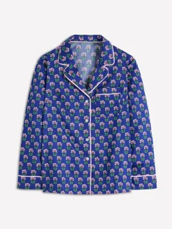 Blauw - Boden Cotton Pyjama Shirt