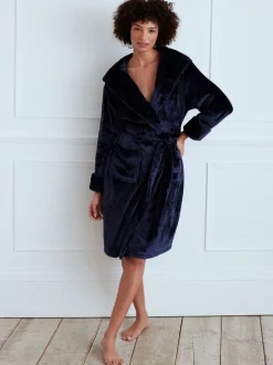 Blauw - Chelsea Peers - Fleece badjas