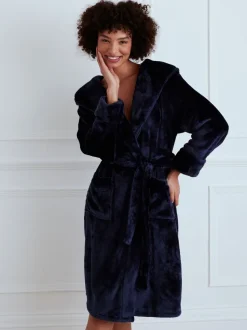 Blauw - Chelsea Peers - Fleece badjas