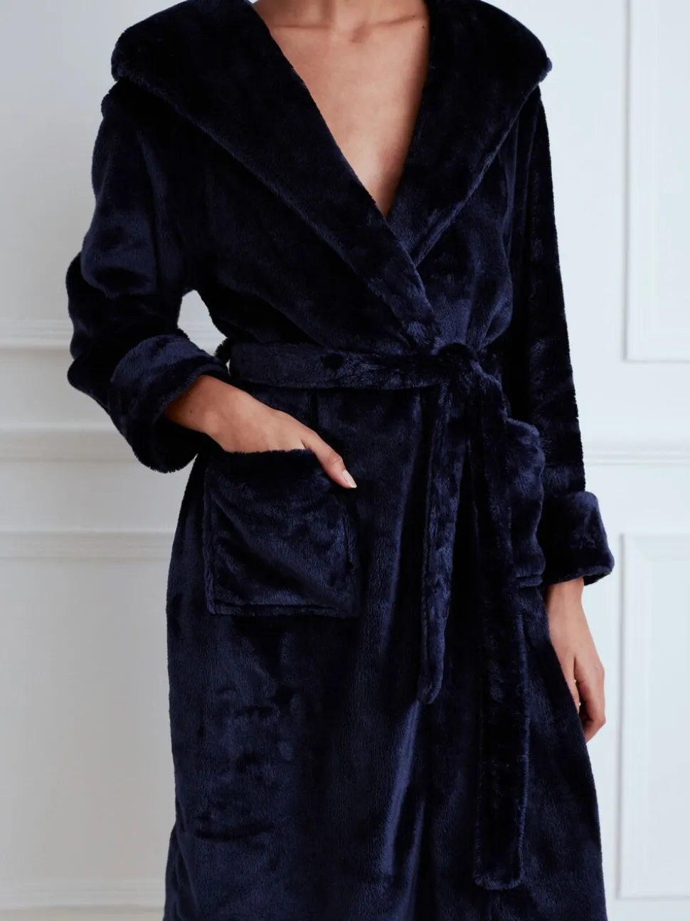Blauw - Chelsea Peers - Fleece badjas