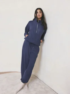 Blauw - Fleece joggingbroek