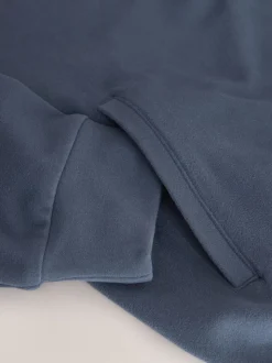 Blauw - Fleece met rits tot aan de borst