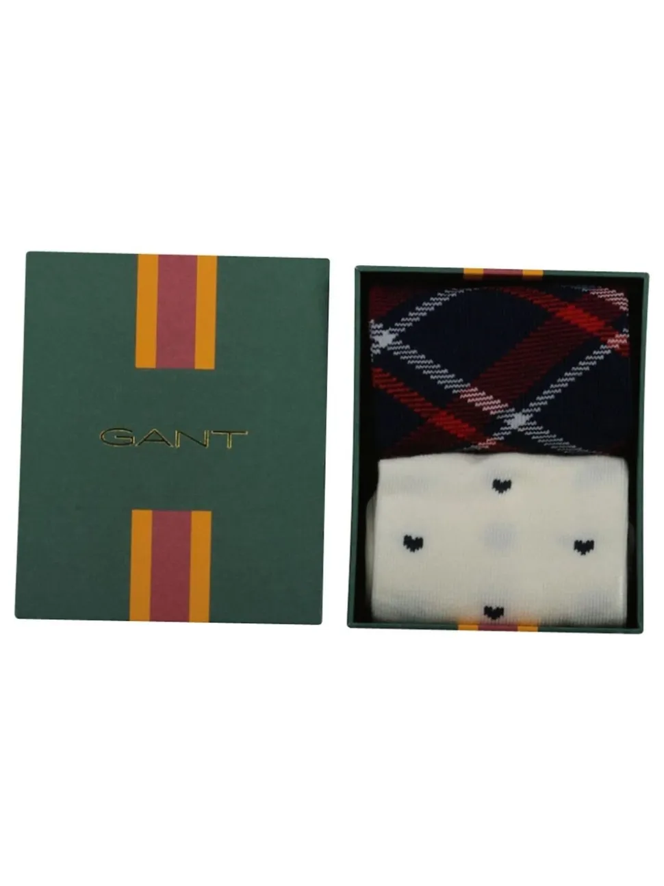 Blauw - GANT Check and Heart Socks 2 Pack