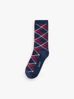Blauw - GANT Check and Heart Socks 2 Pack