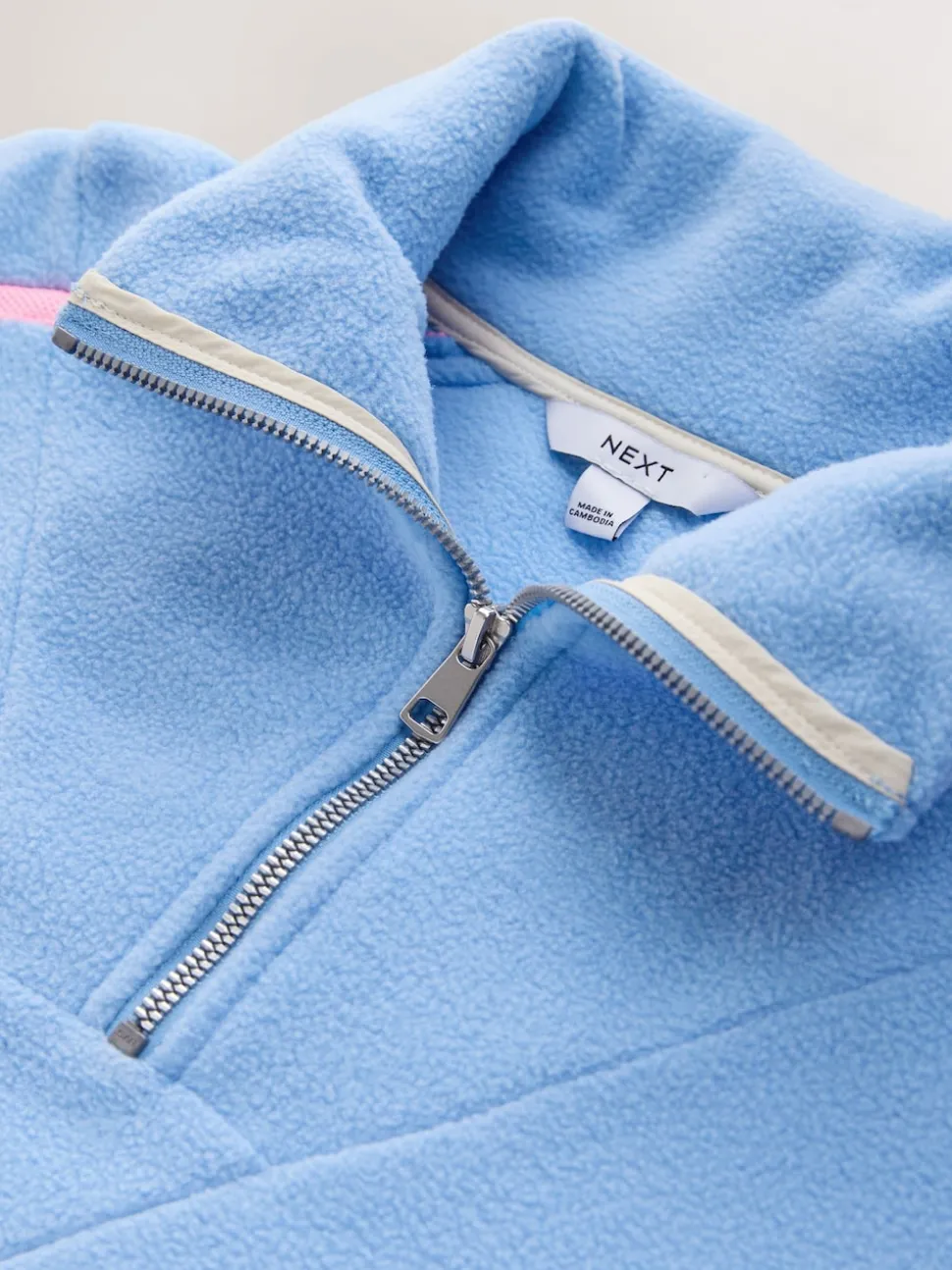 Blauw - Half Zip Fleece with Colourblock Panels
