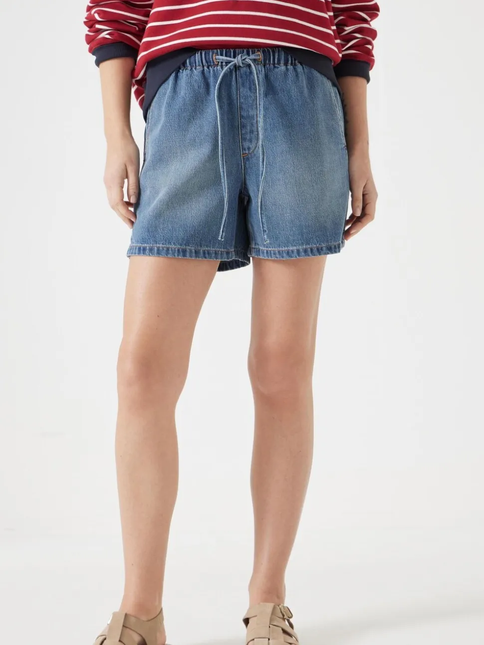 Blauw - Hush Betty Pull On Denim Shorts