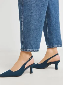 Blauw - JD Williams Pointed Toe Slingback Heels