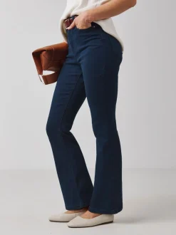 Blauw - JD Williams Supersoft Bootcut-jeans met hoge taille